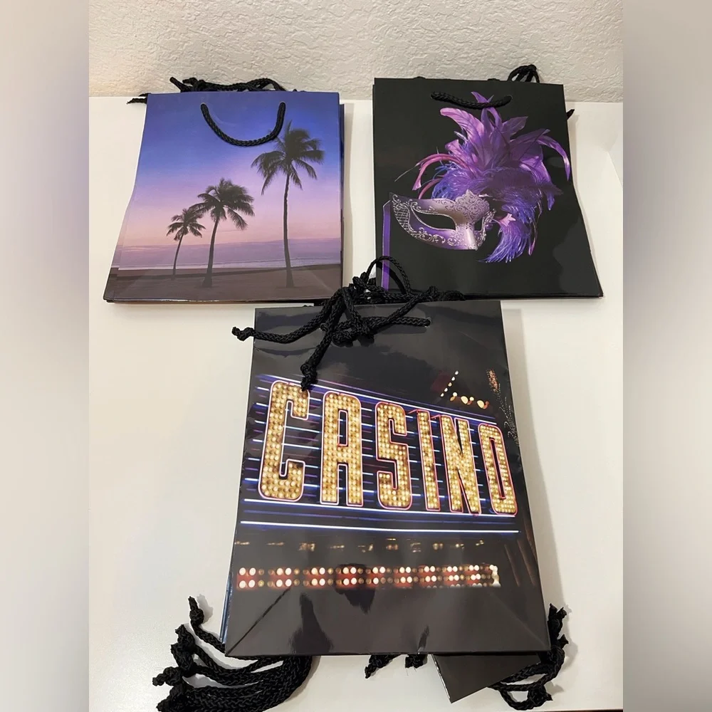💫Gift Tote Bags (20) Assorted Palm Mask Casino